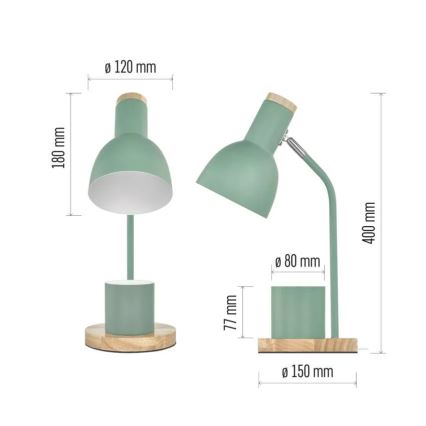Namizna svetilka POPPY 1xE27/25W/230V zelena