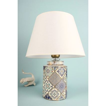 Namizna svetilka RAMZES 1xE27/40W/230V bela/siva