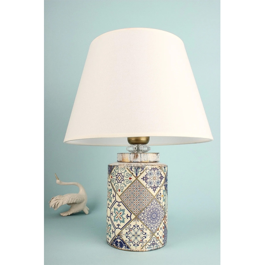 Namizna svetilka RAMZES 1xE27/40W/230V bela/siva