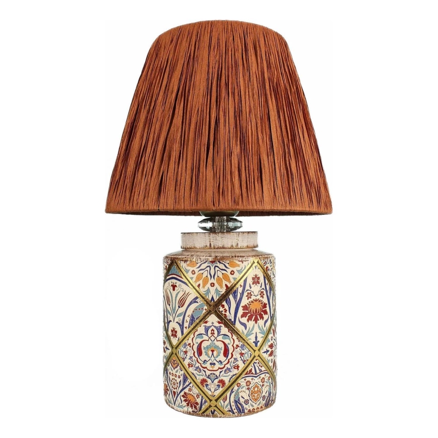 Namizna svetilka RAMZES 1xE27/40W/230V, iz rafije