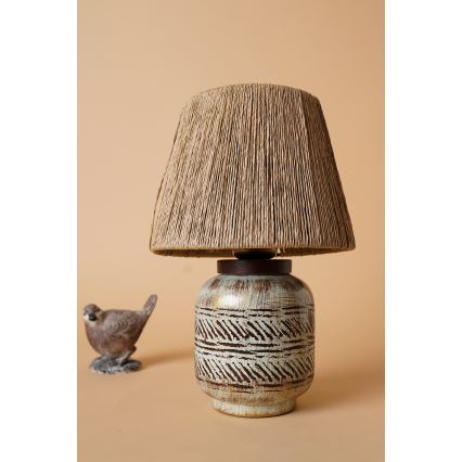 Namizna svetilka RAMZES 1xE27/40W/230V rjava