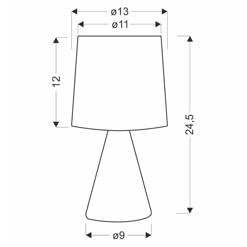 Namizna svetilka SATTI 1xE14/40W/230V kremna