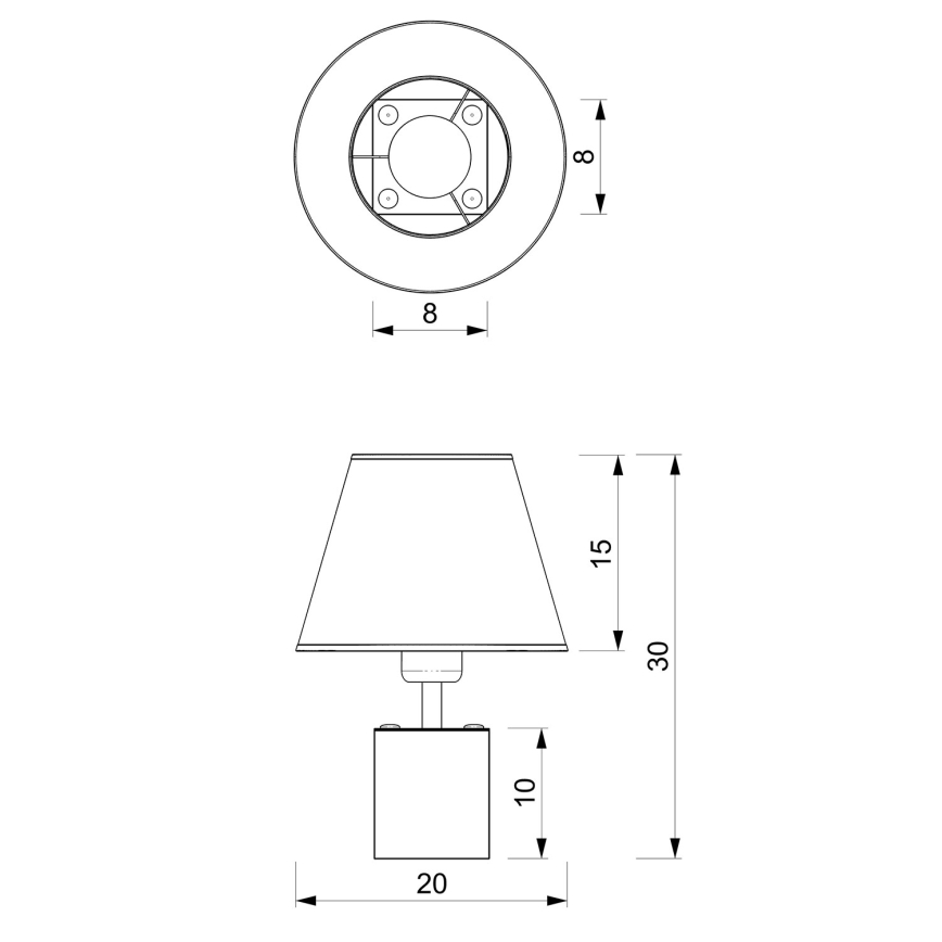 Namizna svetilka SODER 1xE27/60W/230V