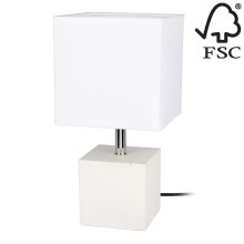 Namizna svetilka STRONG SQUARE 1xE27/25W/230V beton - FSC certifikat