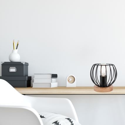 Namizna svetilka TIMO 1xE27/60W/230V črna