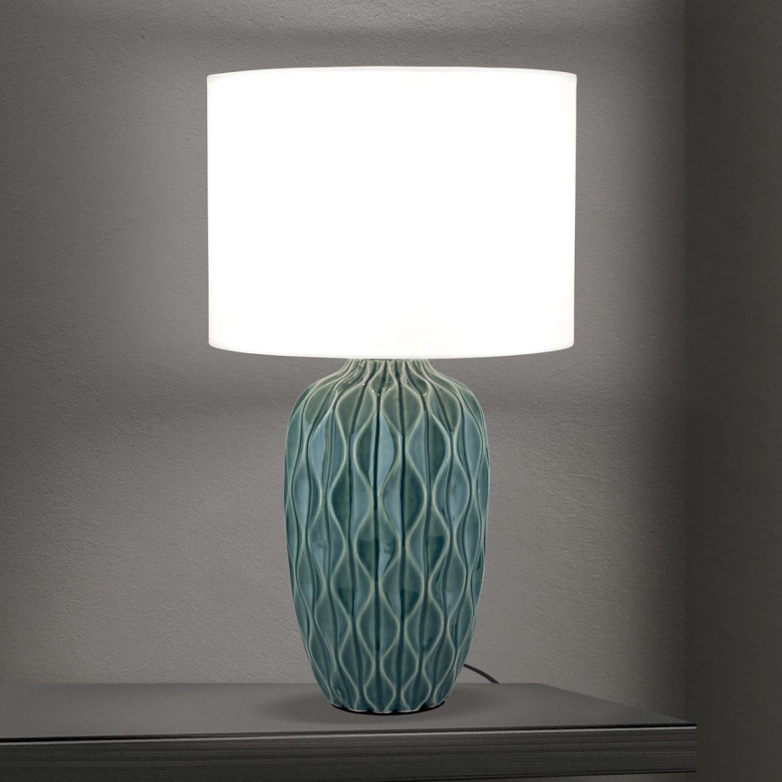 Namizna svetilka TORTUGA 1xE27/40W/230V zelena/bela