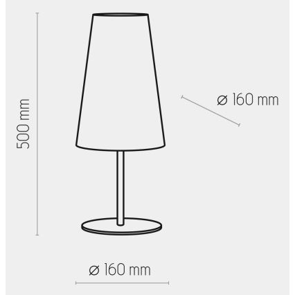 Namizna svetilka UMBRELLA 1xE27/15W/230V siva