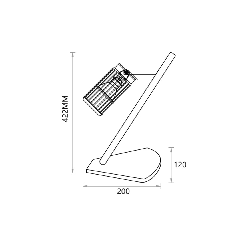 Namizna svetilka VERTICAL 1xGU10/8W/230V črna