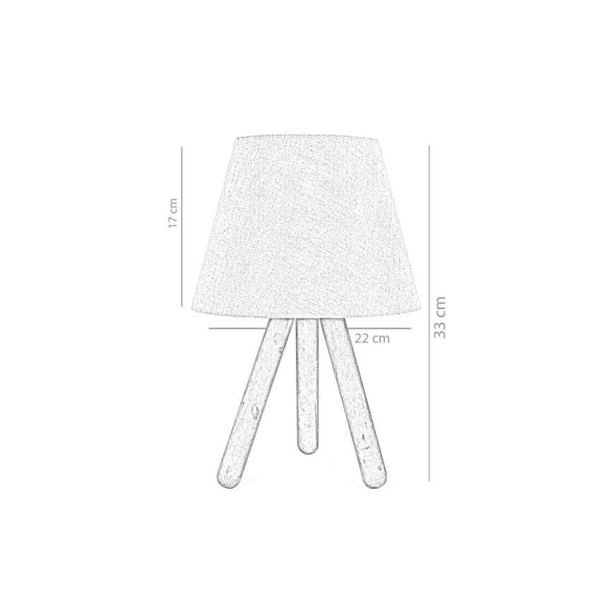 Namizna svetilka WOOD 1xE27/60W/230V modra