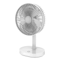 Namizni polnilni ventilator z LED svetilko 3000 mAh / 3,7 V USB-C