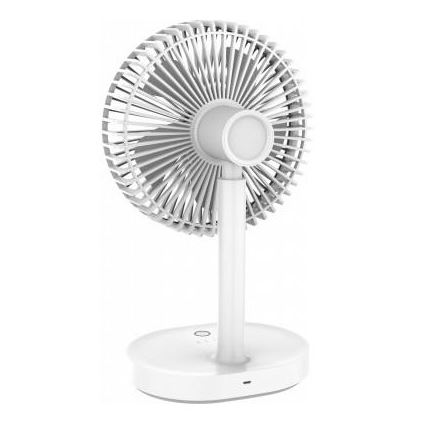 Namizni polnilni ventilator z LED svetilko 3000 mAh / 3,7 V USB-C