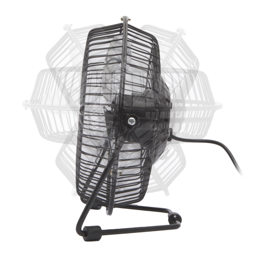 Namizni USB ventilator 1,75 W/5 V, premer 18 cm, v črni barvi