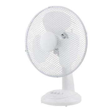 Namizni ventilator 30 cm, bel, 3 hitrosti, 40 W