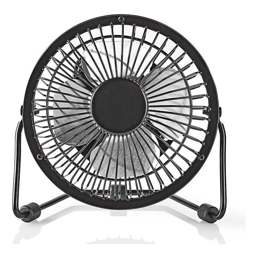 Namizni ventilator 3W/USB 10 cm črna