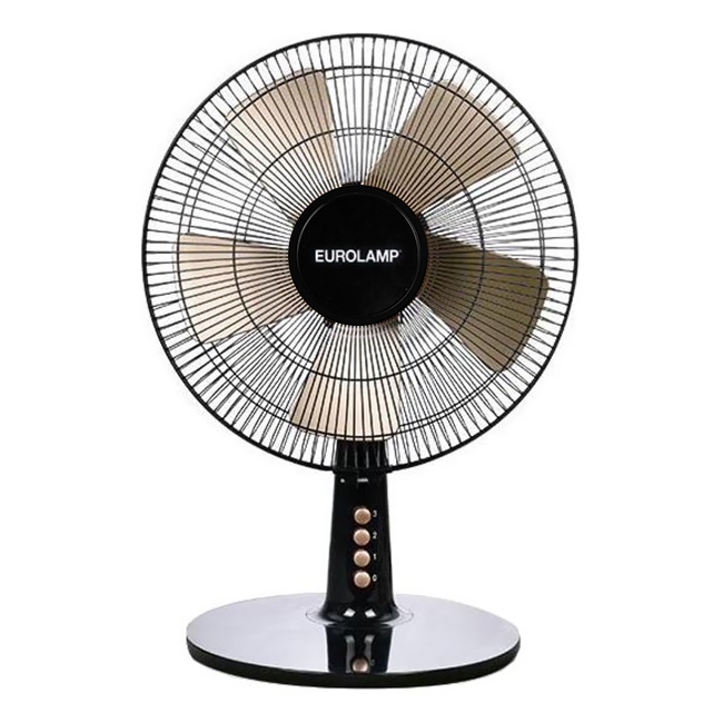 Namizni ventilator 40W/230V pr. 35 cm črna/zlata