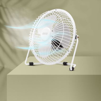 Namizni ventilator USB, 1,75 W/5 V, Ø 18 cm, bel
