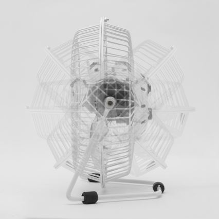 Namizni ventilator USB, 1,75 W/5 V, Ø 18 cm, bel