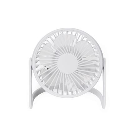 Namizni ventilator USB premera 15 cm, bela