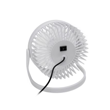 Namizni ventilator USB premera 15 cm, bela