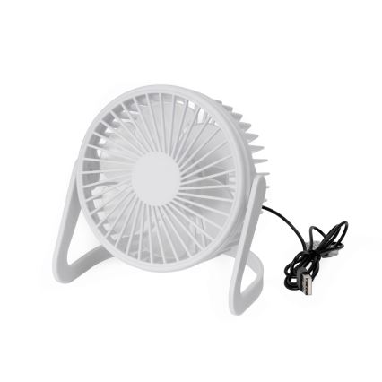 Namizni ventilator USB premera 15 cm, bela