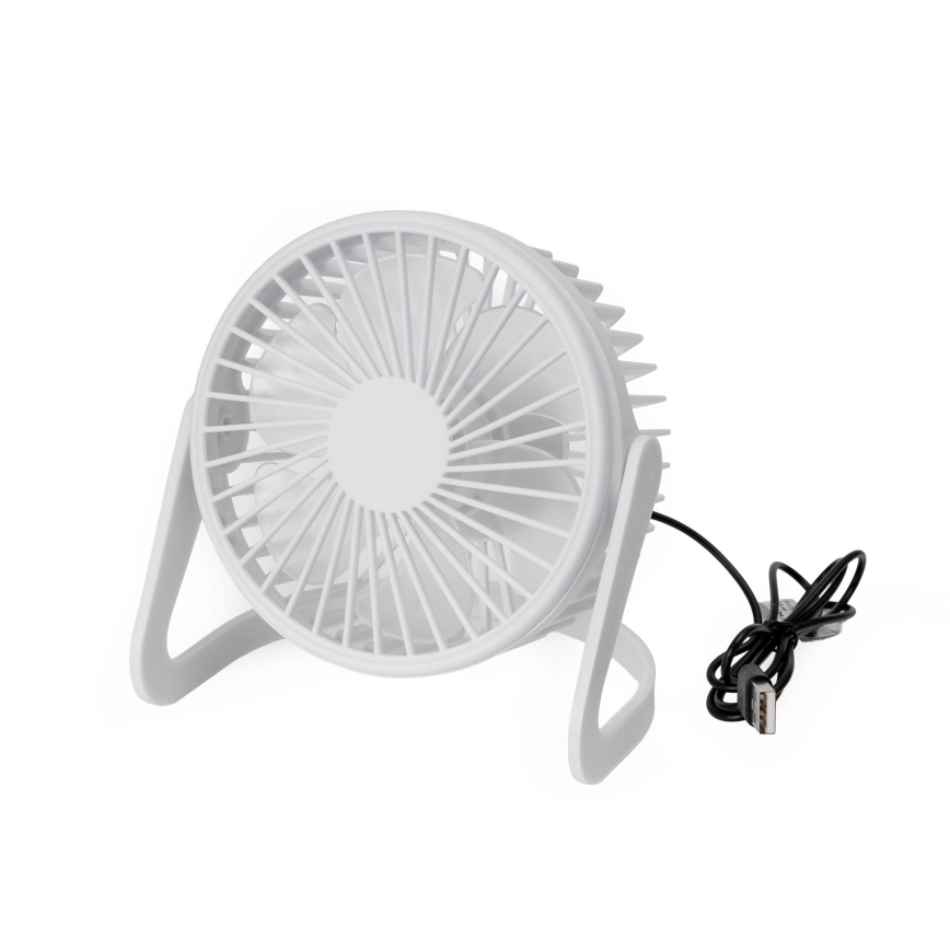 Namizni ventilator USB premera 15 cm, bela