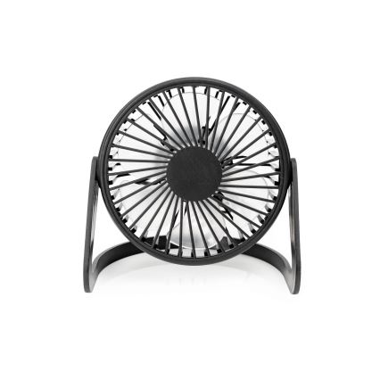 Namizni ventilator USB premera 15 cm, črne barve