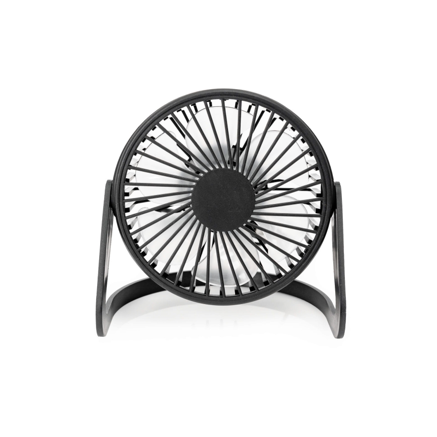 Namizni ventilator USB premera 15 cm, črne barve