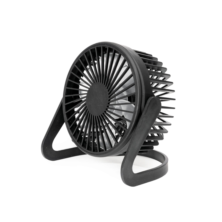 Namizni ventilator USB premera 15 cm, črne barve