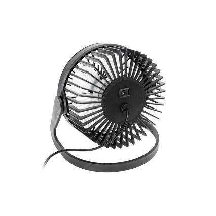 Namizni ventilator USB premera 15 cm, črne barve