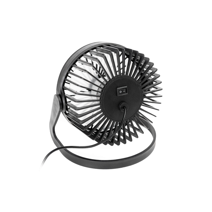 Namizni ventilator USB premera 15 cm, črne barve