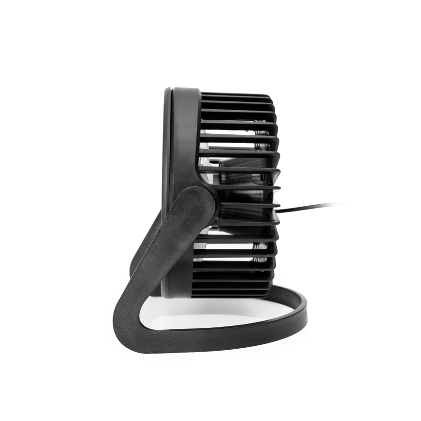 Namizni ventilator USB premera 15 cm, črne barve