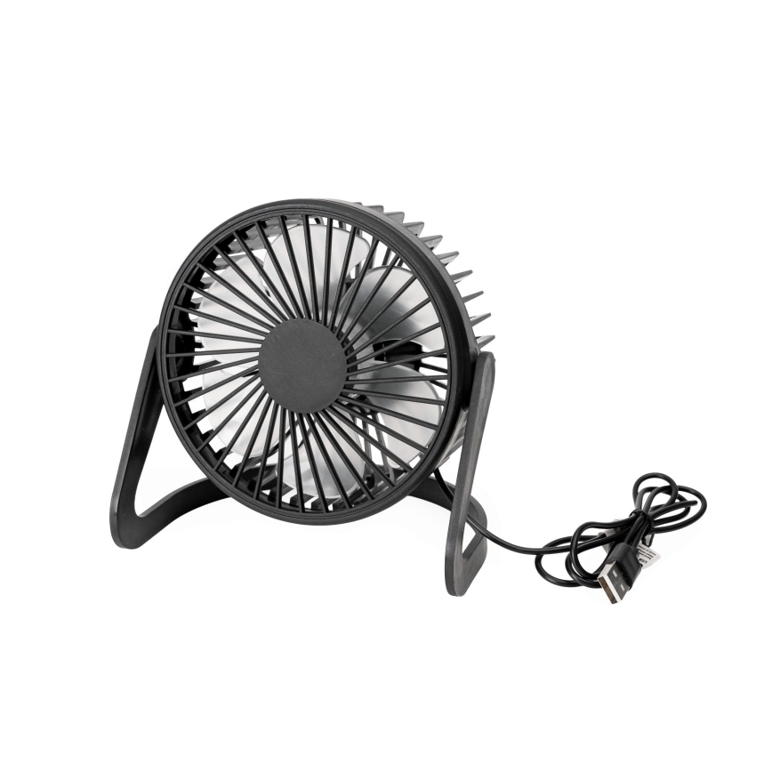 Namizni ventilator USB premera 15 cm, črne barve