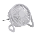 Namizni ventilator USB premera 15 cm, bela