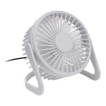 Namizni ventilator USB premera 15 cm, bela