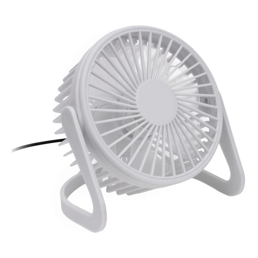 Namizni ventilator USB premera 15 cm, bela