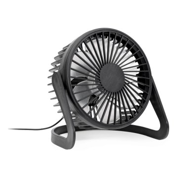 Namizni ventilator USB premera 15 cm, črne barve