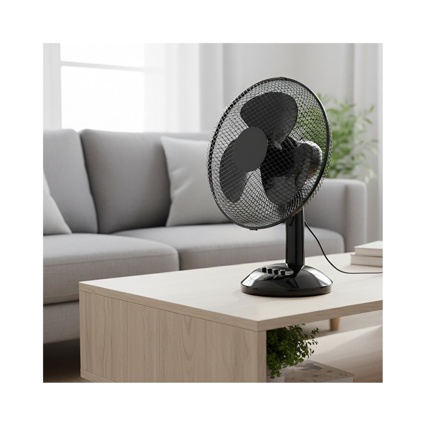 Namizni ventilator VIENTO 40W/230V črna