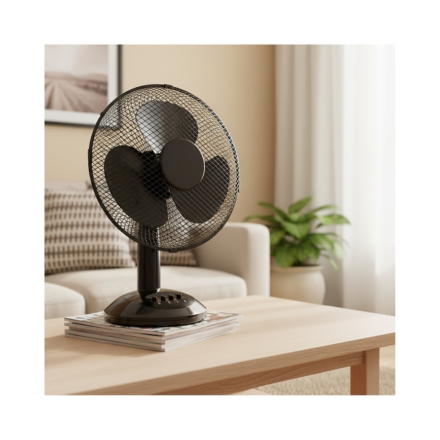 Namizni ventilator VIENTO 40W/230V črna
