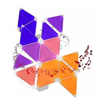 Nanoleaf - KOMPLET 15x LED RGB Zatemnitvene plošče RHYTHM LED/2W/230V Wi-Fi