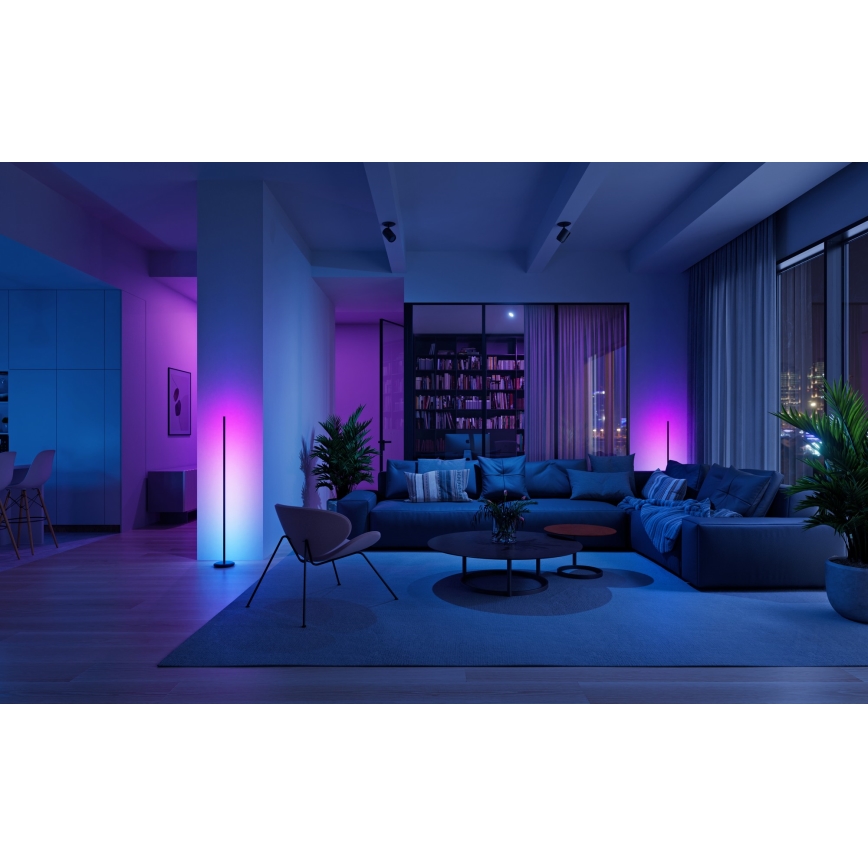 Nanoleaf - LED RGBW zatemnljiva talna svetilka LED/22W/230V 2200-6500K Wi-Fi črna