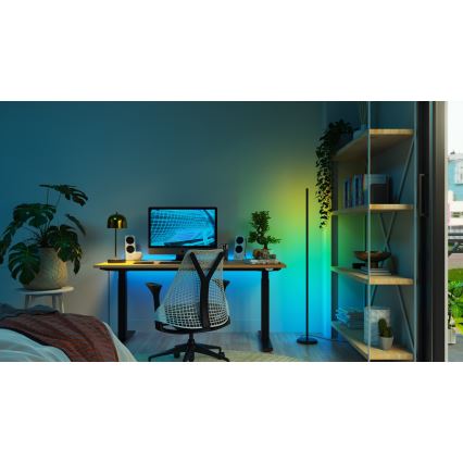 Nanoleaf - LED RGBW zatemnljiva talna svetilka LED/22W/230V 2200-6500K Wi-Fi črna