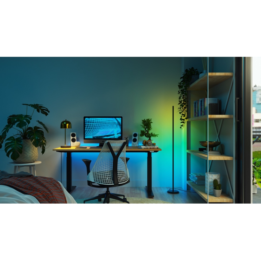 Nanoleaf - LED RGBW zatemnljiva talna svetilka LED/22W/230V 2200-6500K Wi-Fi črna
