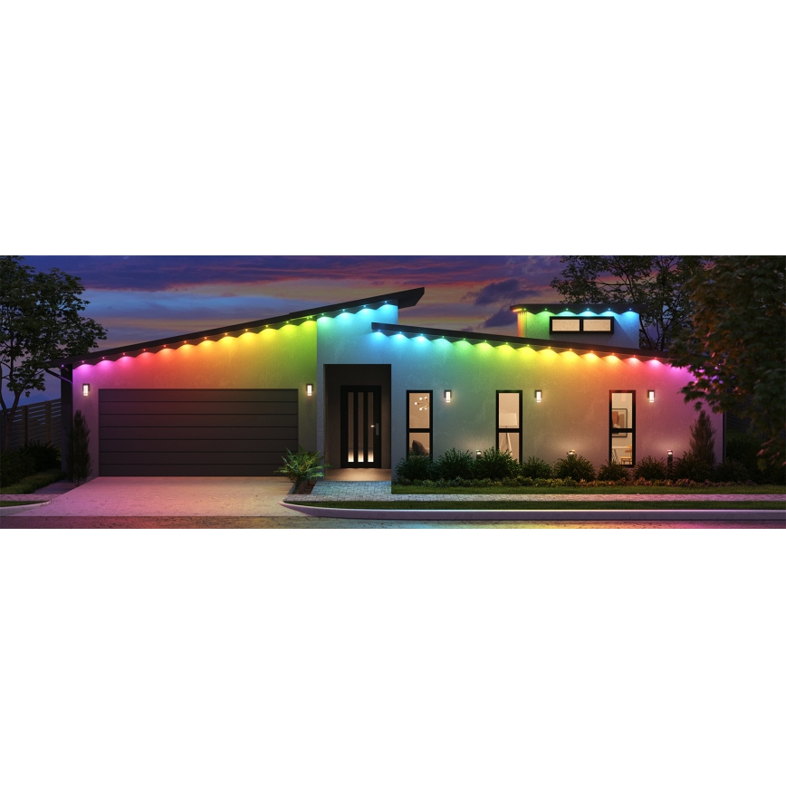 Nanoleaf - LED RGBCW zatemljiv zunanji niz 30xLED/2,4W/230V 15m 2200-6500K IP67 Wi-Fi + daljinski upravljalnik