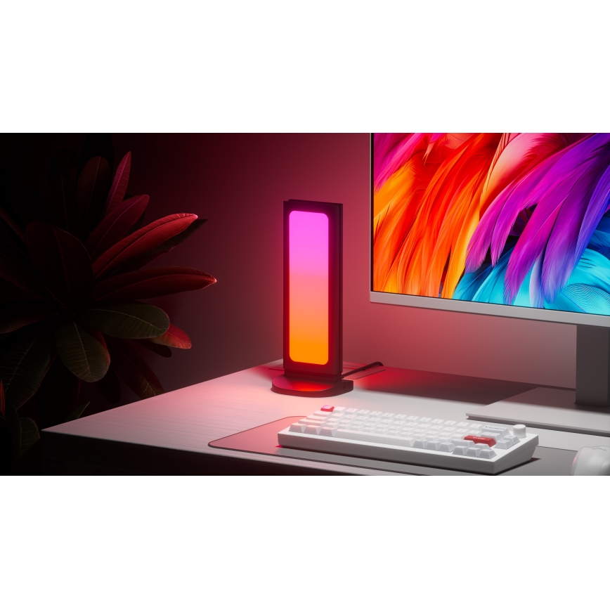 Nanoleaf - LED RGBIC Zatemnitvena namizna miza stanice 5V 2700-6500K črna