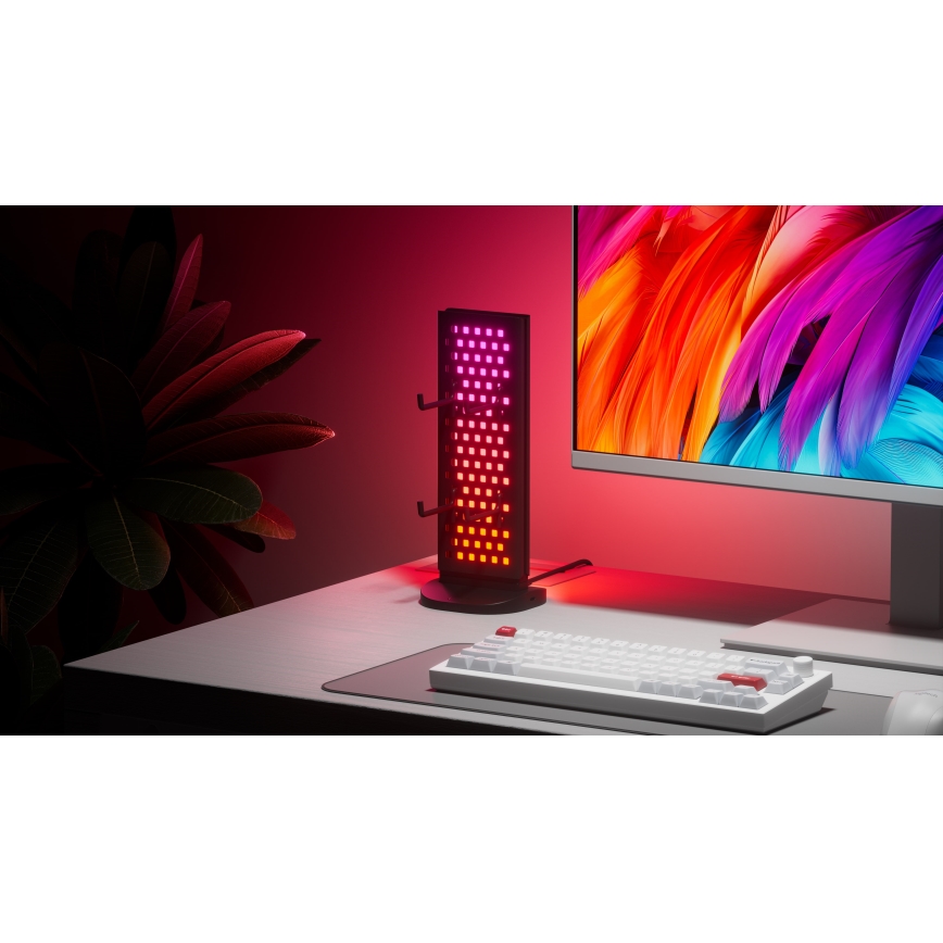 Nanoleaf - LED RGBIC Zatemnitvena namizna miza stanice 5V 2700-6500K črna