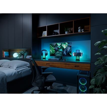Nanoleaf - LED RGBIC Zatemnitvena namizna miza stanice 5V 2700-6500K črna