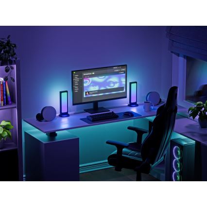 Nanoleaf - LED RGBIC Zatemnitvena namizna miza stanice 5V 2700-6500K črna