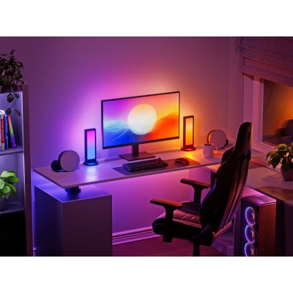 Nanoleaf - LED RGBIC Zatemnitvena namizna miza stanice 5V 2700-6500K črna