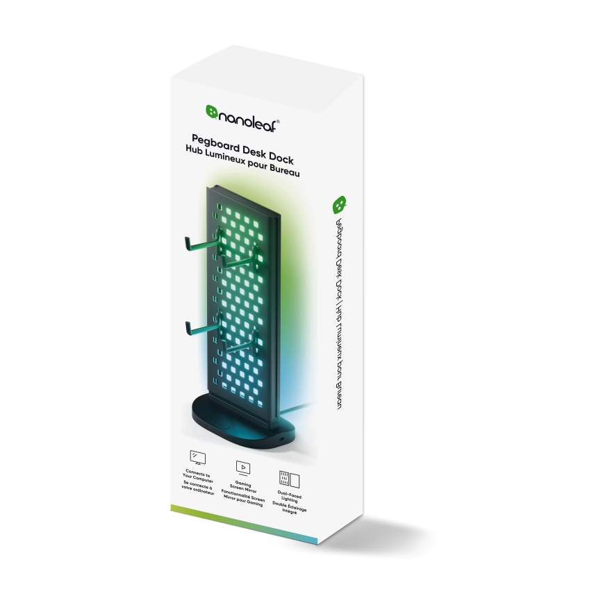 Nanoleaf - LED RGBIC Zatemnitvena namizna miza stanice 5V 2700-6500K črna