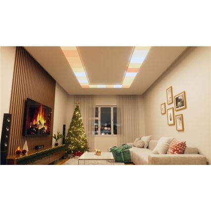 Nanoleaf - Komplet 3x LED RGBW zatemljivih stropnih svetilk SKYLIGHT LED/18W/230V + 2x LED/16W/230V 2700-6500K Wi-Fi